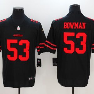 Mens NFL San Francisco 49ers #53 Bowman Black Vapor Limited Jersey
