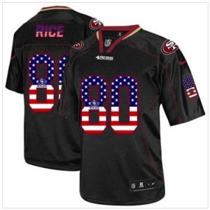 NFL San Francisco 49ers #80 Rice USA Flag Jersey