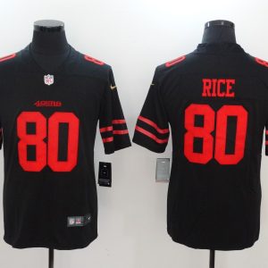 NFL San Francisco 49ers #80 Rice Black Vapor Limited Jersey