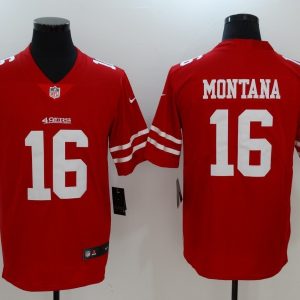 Nike San Francisco 49ers 16 Montana Red Vapor Untouchable Limited Jersey
