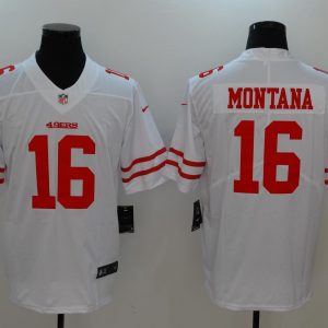Nike San Francisco 49ers 16 Montana White Vapor Untouchable Limited Jersey