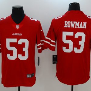 Mens NFL San Francisco 49ers #53 Bowman Red Vapor Limited Jersey