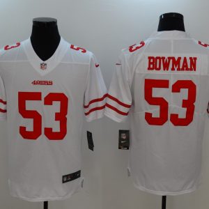 Mens NFL San Francisco 49ers #53 Bowman White Vapor Limited Jersey