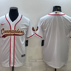 Washington Commanders Blank White Baseball Nike Jersey