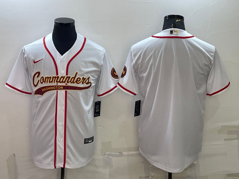 Washington Commanders Blank White Baseball Nike Jersey