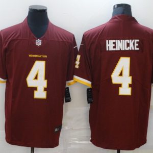 Men's Washington Football Team #4 Heinicke Red Vapor Untouchable Limited Jersey