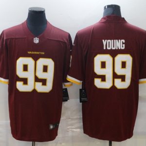 Men's Washington Football Team #99 Young Red Vapor Untouchable Limited Jersey