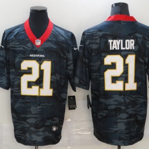 Men's Washington Football Team #21 Sean Taylor  2020 Black Camo Limited Jersey