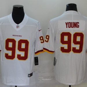 Men's Washington Redskins #99 Young White Vapor Untouchable Limited Jersey