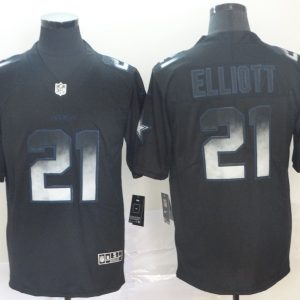 Dallas Cowboys #21 Ezekiel Elliott Black 2019 Smoke Fashion Limited Men Jersey