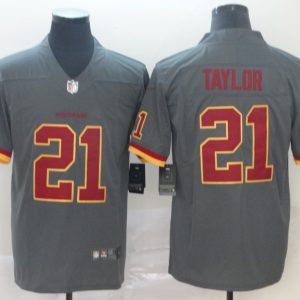 Men's Nike Washington Redskins #21 Taylor Grey Inverted Legend Men Jersey