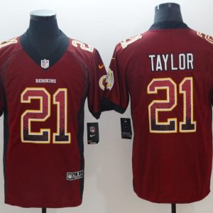 Men's Washington Redskins #21 Taylor Red Drift Fashion Color Rush Limited Jersey