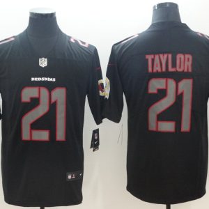 Nike 2018 Washington Redskins #21Taylor Fashion Impact Black Color Rush Limited Jersey