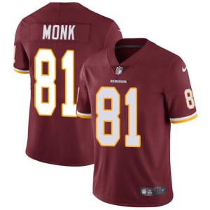 Men's Washington Redskins #81 Monk Red Vapor Untouchable Limited Jersey