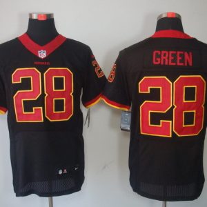 Nike NFL Washington Redskins #28 Green Black New Jersey