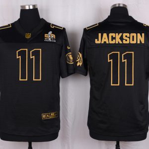 Mens Washington Redskins #11 Jackson Pro Line Black Gold Collection Jersey