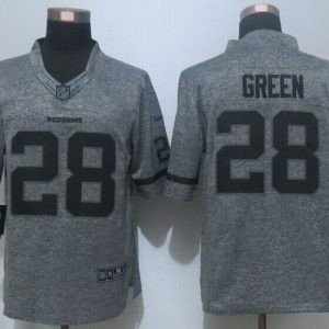 New Nike Washington Redskins #28 Green Gray Mens Stitched Gridiron Gray Limited Jersey