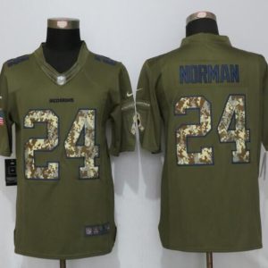 New Nike Washington Redskins 24 Norman Gray Mens Stitched Gridiron Gray Limited Jersey