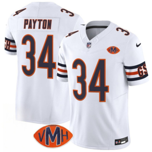 Men's Chicago Bears #34 Walter Payton White 2025 F.U.S.E. With VMH Patch Vapor Limited Jersey