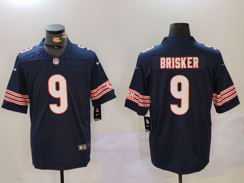 Mens Chicago Bears #9 Brisker Blue Vapor Limited Jersey