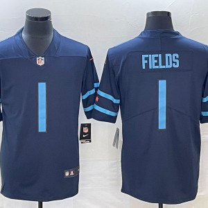 Men's Chicago Bears #1 Justin Fields Navy 2019 City Edition Limited Stitched Jersey