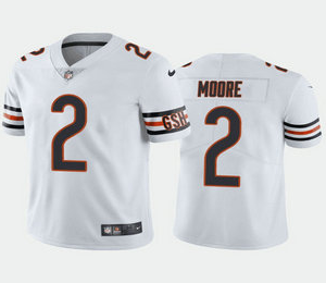 Men's Chicago Bears #2 D.J. Moore White Vapor Untouchable Limited Jersey