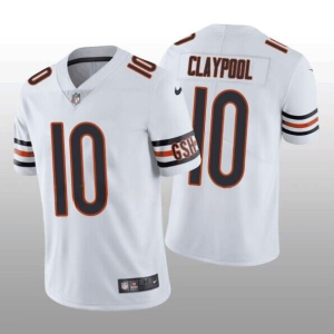 Men's Chicago Bears #10 Chase Claypool White Vapor Untouchable Limited Jersey
