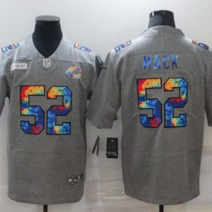 Men's Chicago Bears #52 Khalil Mack 2020 Grey Crucial Catch Limited Jersey