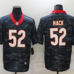 Men's Chicago Bears #52 Khalil Mack 2020 Black Camo Limited Jersey