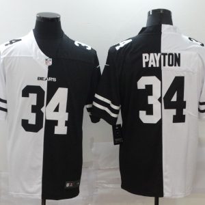 Men's Chicago Bears #34 Walter Payton Black/White Split 2020 Vapor Untouchable Limited Jersey