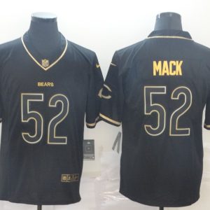 Men's Chicago Bears #52 Khalil Mack Black 2019 Golden Edition Limited Jersey