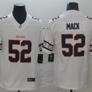 Men's Chicago Bears #52 Khalil Mack White 2019 Team Logo Cool Edition Stitched Jersey
