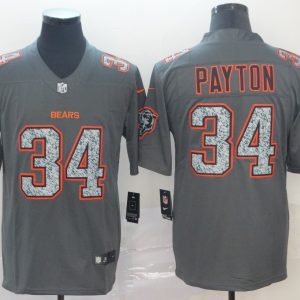 Nike Bears 34 Walter Payton Gray Static Vapor Untouchable Limited Men Jersey