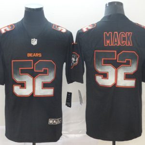 Men's Chicago Bears #52 Khalil Mack 2019 Black Smoke Fashion Limited Jersey