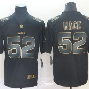 Nike Bears #52 Khalil Mack Black Gold Vapor Untouchable Limited Men Jersey