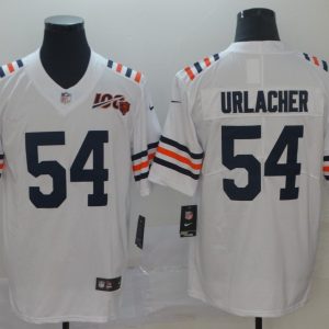 Men's Chicago Bears #54 Urlacher White 2019 100th Season Limited Stitched NFL Jersey