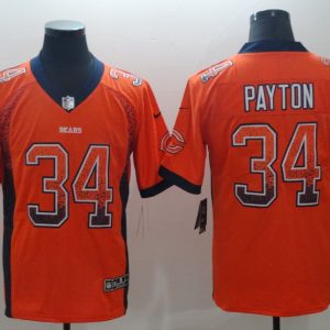 Nike 2018 Chicago Bears #34 Payton Orange Drift Fashion Color Rush Limited Jersey