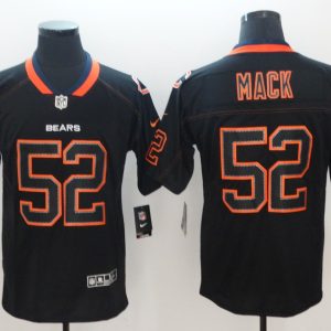 Nike 2018 Chicago Bears 52 Khalil Mack Lights Out Black Color Rush Limited Jersey