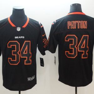 NFL 2018 Chicago Bears 34 Payton Lights Out Black Color Rush Limited Jersey