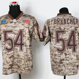 NFL Nike Loving Chicago #54 Brian USMC Digital Camo Jerseys United States Flag