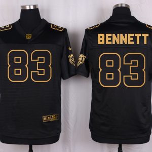 Mens Chicago Bears #83 Bennett Pro Line Black Gold Collection Jersey