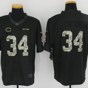 NFL Chicago Bears #34 Payton Salute to Service Jersey