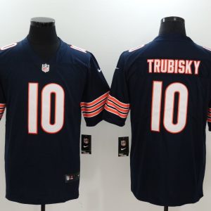 New Nike Chicago Bears 10 Trubisky Navy Blue 2017 Vapor Untouchable Limited Jersey