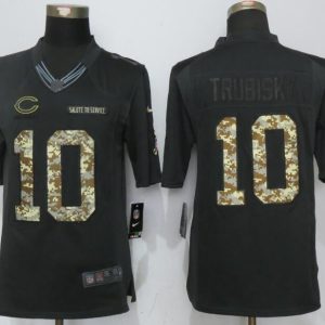 Nike Chicago Bears 10 Trubisky Anthracite Salute To Service Limited Jersey