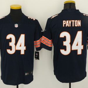 New Nike Chicago Bears 34 Payton Navy Blue 2017 Vapor Untouchable Limited Jersey