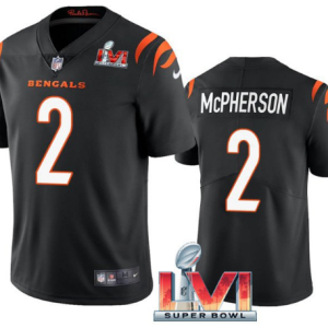 Men's Cincinnati Bengals #2 Evan McPherson Black Vapor Untouchable Limited Jersey