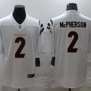 Men's Cincinnati Bengals #2 Evan McPherson White Vapor Untouchable Limited  Jersey