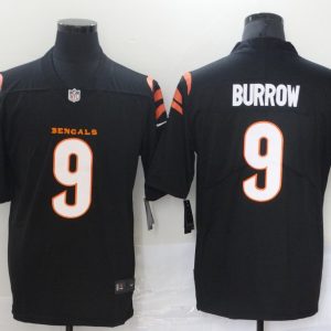 Men's Cincinnati Bengals #9 Joe Burrow 2021 Black Vapor Untouchable Limited Jersey