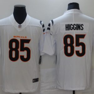 Men's Cincinnati Bengals #85 Tee Higgins 2021 White Vapor Untouchable Limited Jersey