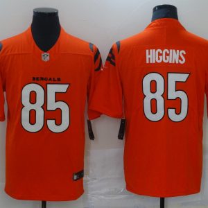 Men's Cincinnati Bengals #85 Tee Higgins 2021 Orange Vapor Untouchable Limited Jersey